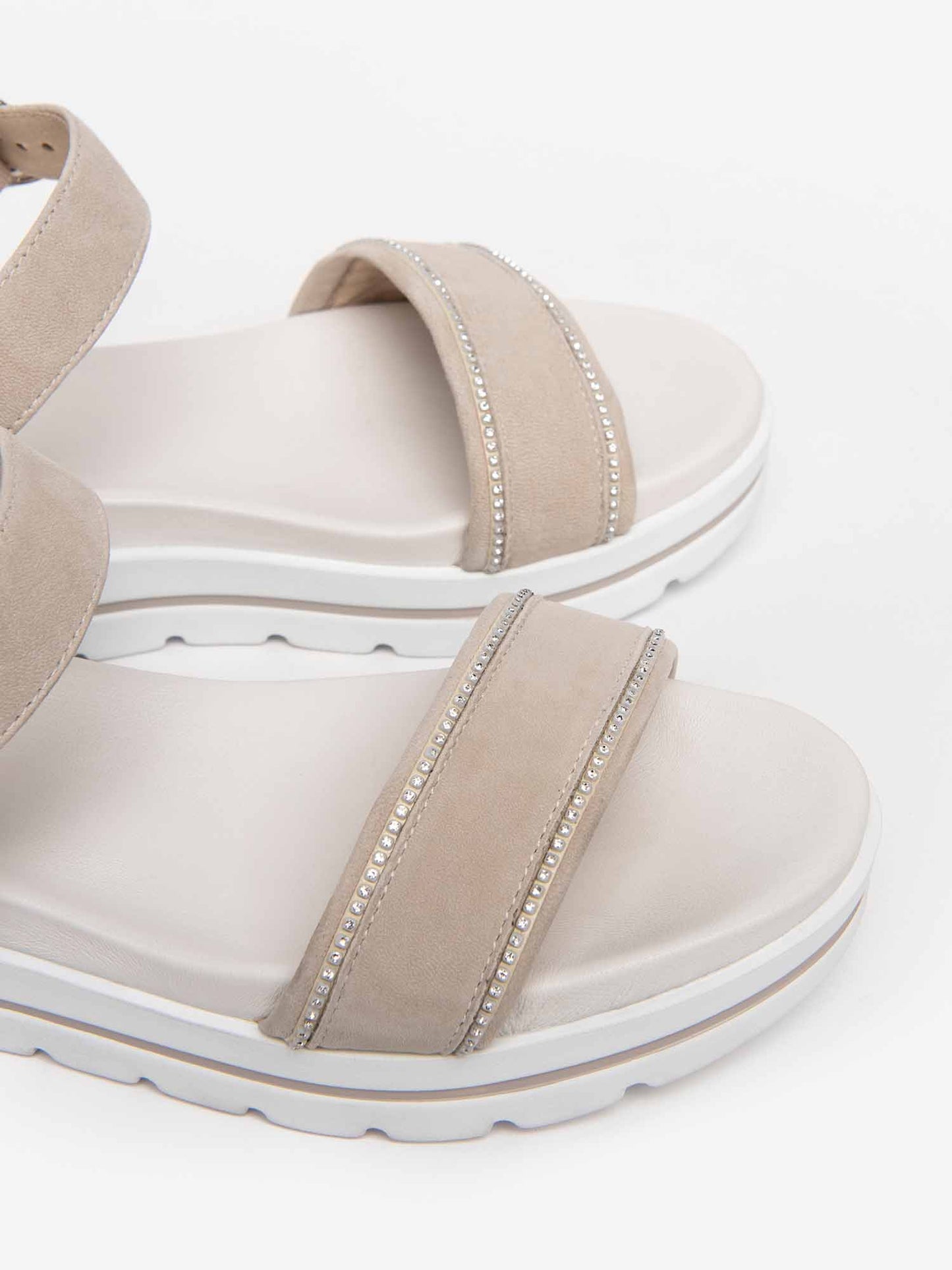 SANDALO IN PELLE NERO GIARDINI DONNA BEIGE