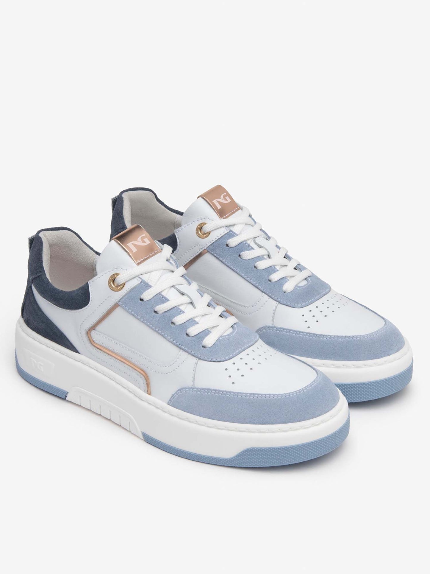 SNEAKERS NERO GIARDINI DONNA BIANCO AZZURRO