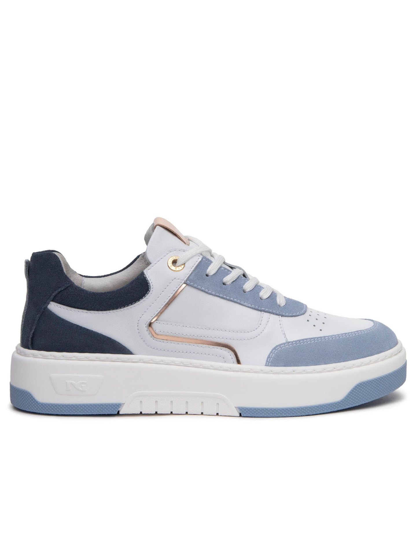 SNEAKERS NERO GIARDINI DONNA BIANCO AZZURRO