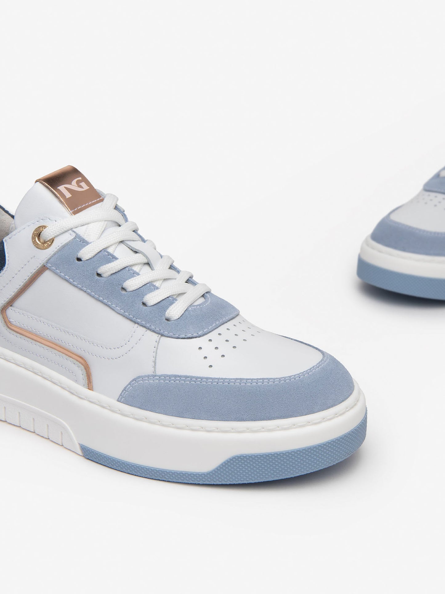 SNEAKERS NERO GIARDINI DONNA BIANCO AZZURRO