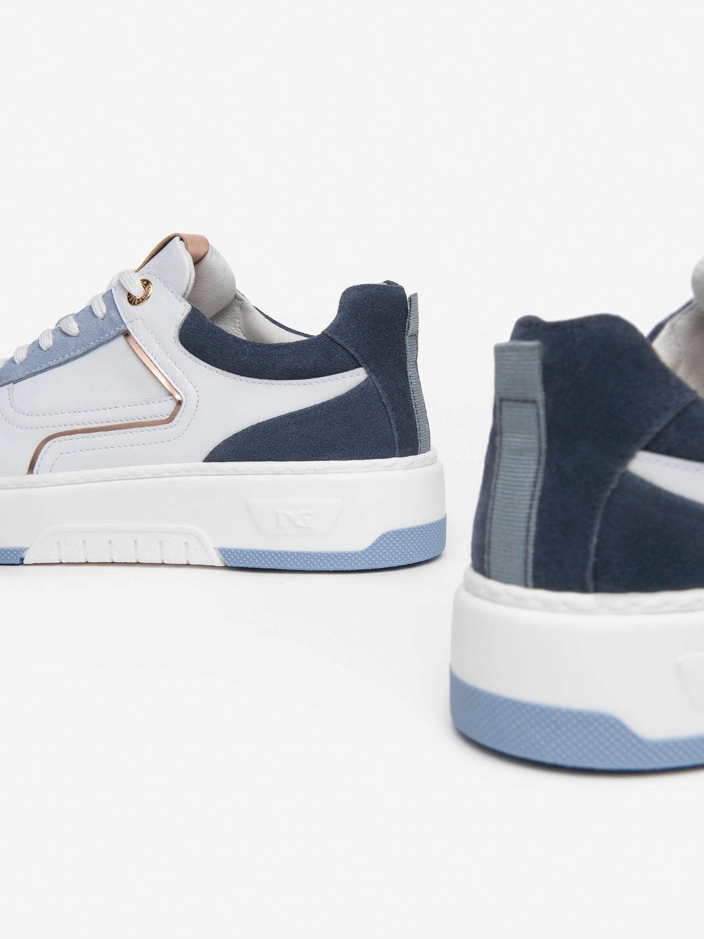 SNEAKERS NERO GIARDINI DONNA BIANCO AZZURRO