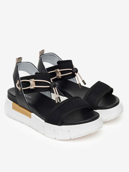 SANDALO CON PLATFORM NERO GIARDINI DONNA NERO