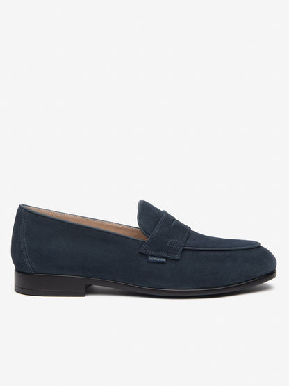 Mocassino Solero in pelle scamosciata blu da uomo Nero Giardini