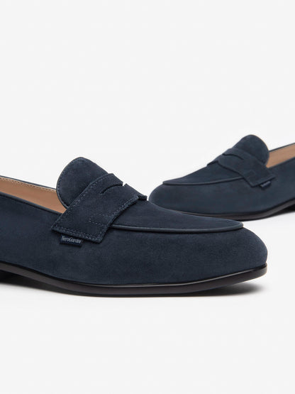 Mocassino Solero in pelle scamosciata blu da uomo Nero Giardini