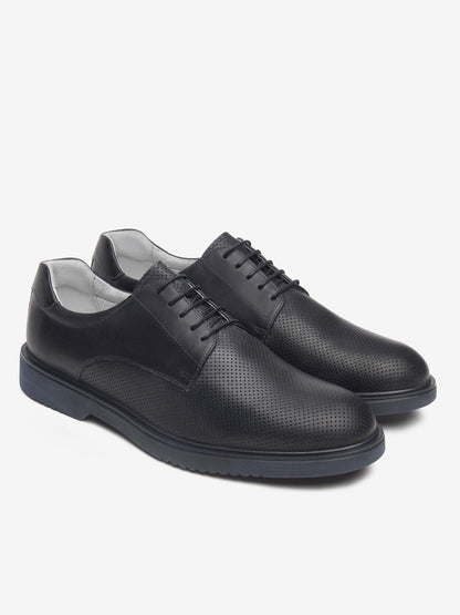 STRINGATA IN PELLE NERO GIARDINI UOMO BLU