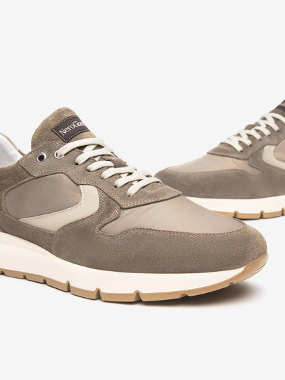 SNEAKERS IN CAMOSCIO E NYLON NERO GIARDINI UOMO TALPA