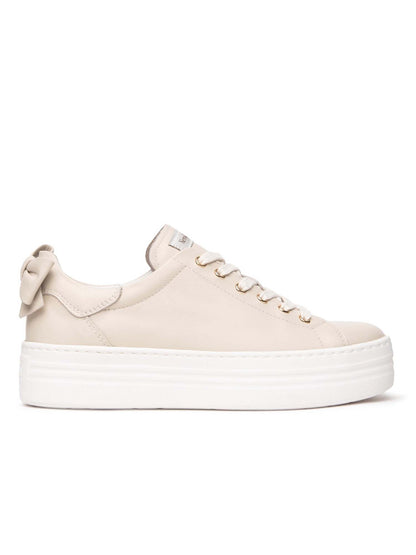 SNEAKERS CON FIOCCO NERO GIARDINI DONNA LATTE