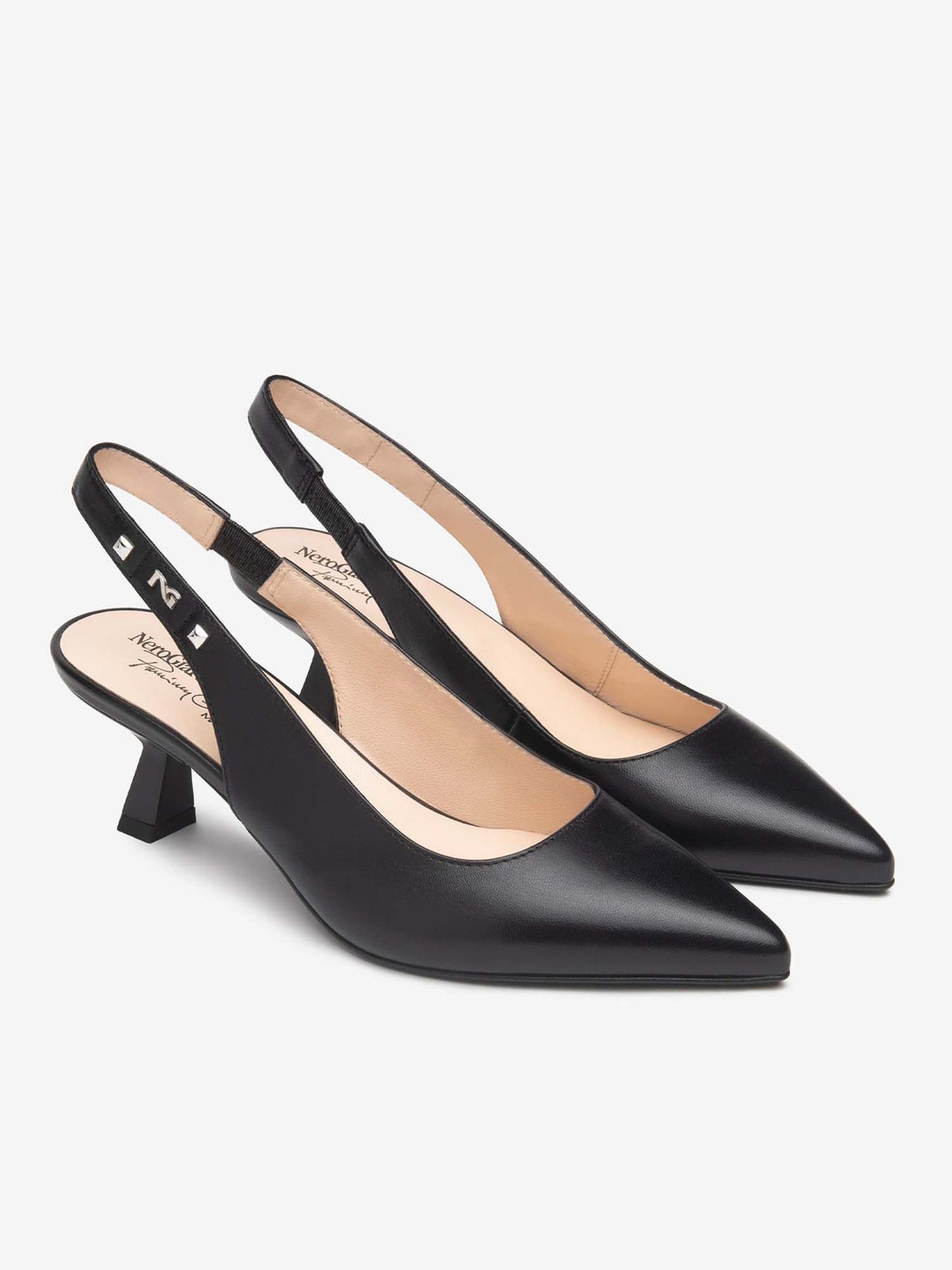 SLINGBACK CON INSERTO ELASTICO NERO GIARDINI DONNA NERO