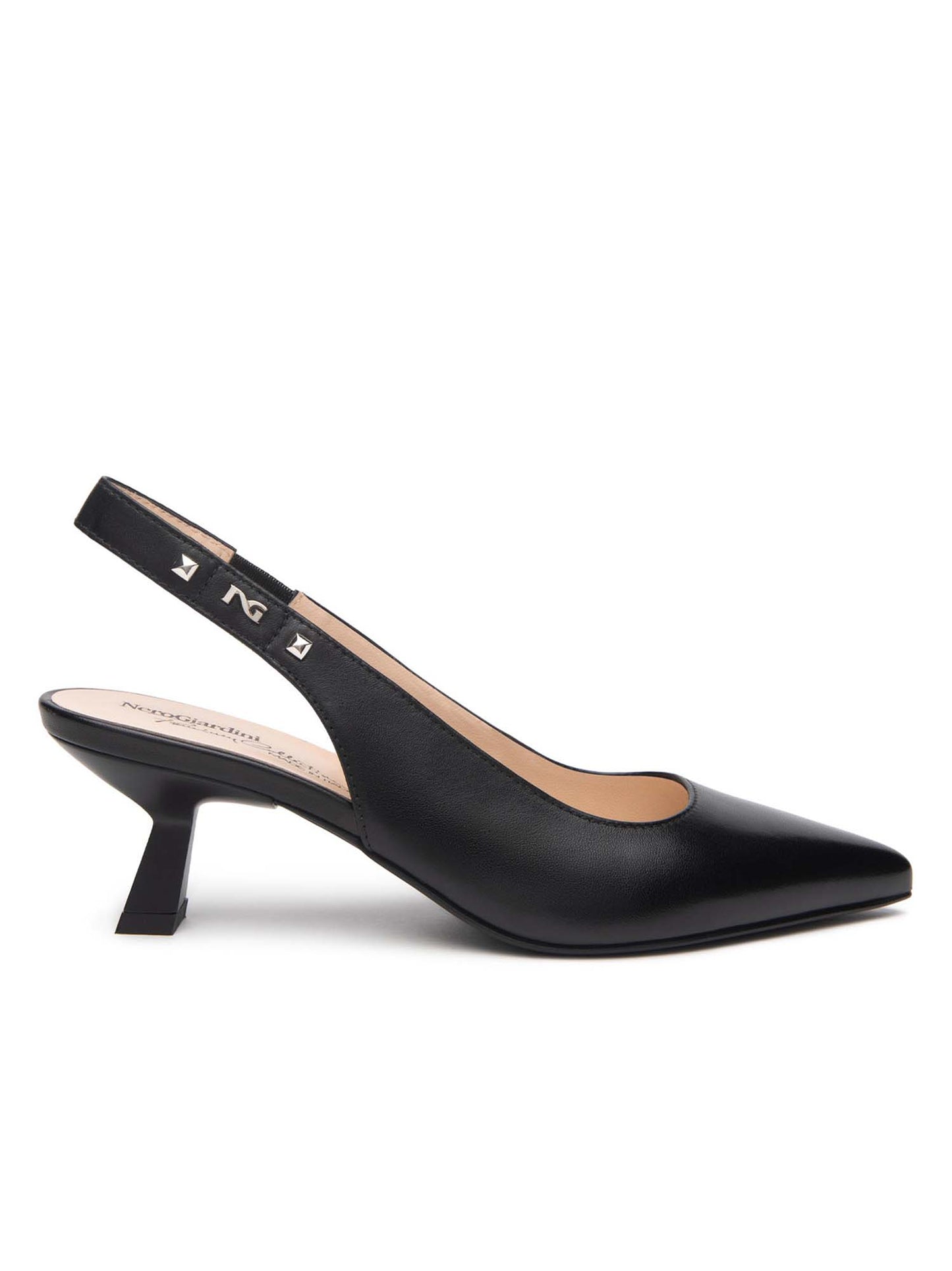 SLINGBACK CON INSERTO ELASTICO NERO GIARDINI DONNA NERO