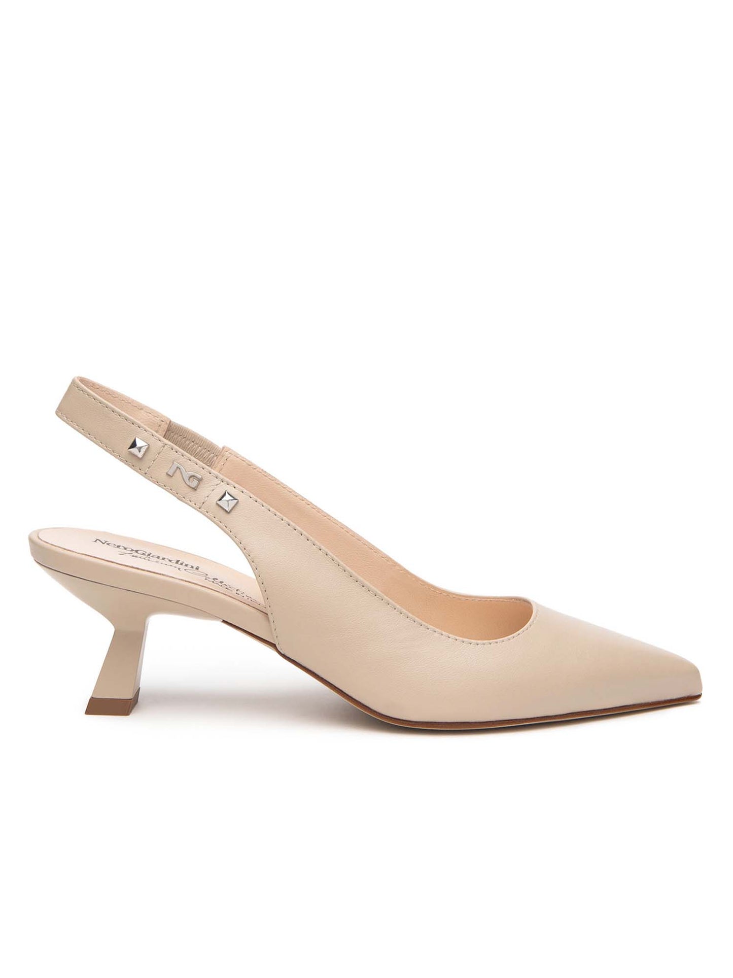 SLINGBACK CON INSERTO ELASTICO NERO GIARDINI DONNA LINO