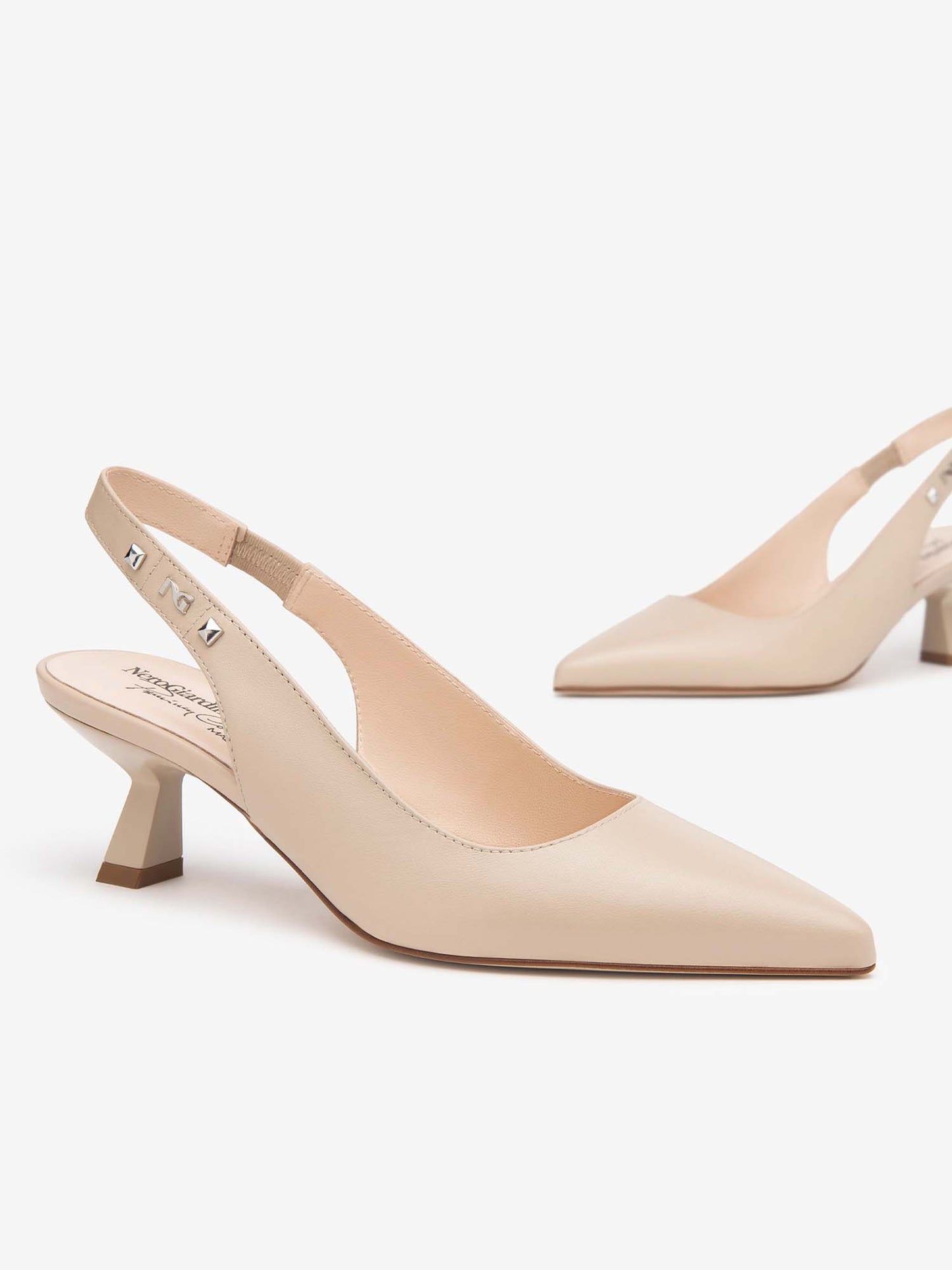 SLINGBACK CON INSERTO ELASTICO NERO GIARDINI DONNA LINO