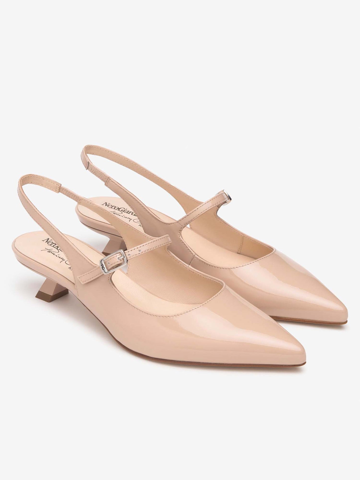 SLINGBACK CON INSERTO ELASTICO E FIBBIA NERO GIARDINI DONNA CIPRIA