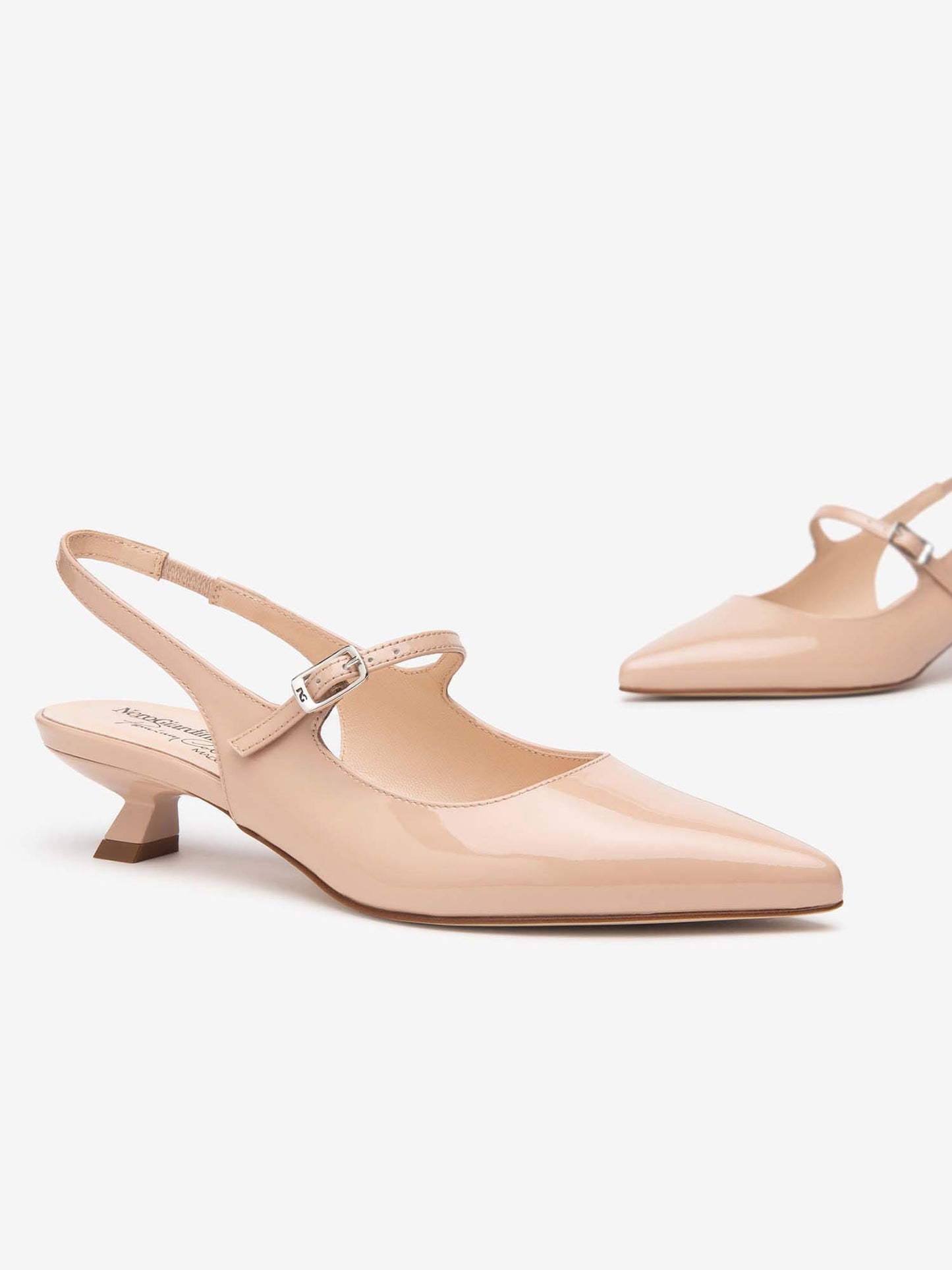 SLINGBACK CON INSERTO ELASTICO E FIBBIA NERO GIARDINI DONNA CIPRIA