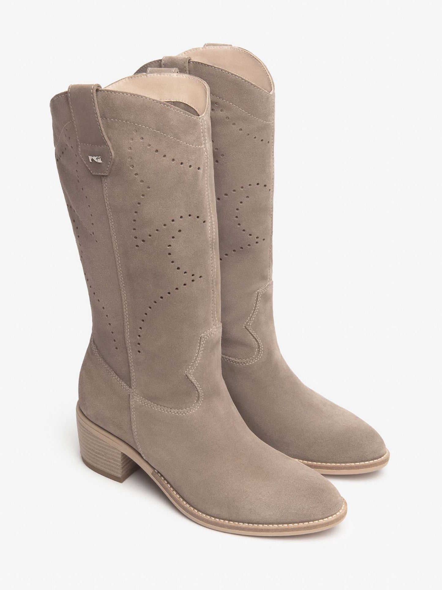 STIVALI SCAMOSCIATI NERO GIARDINI DONNA BEIGE
