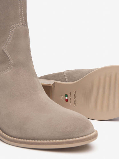 STIVALI SCAMOSCIATI NERO GIARDINI DONNA BEIGE
