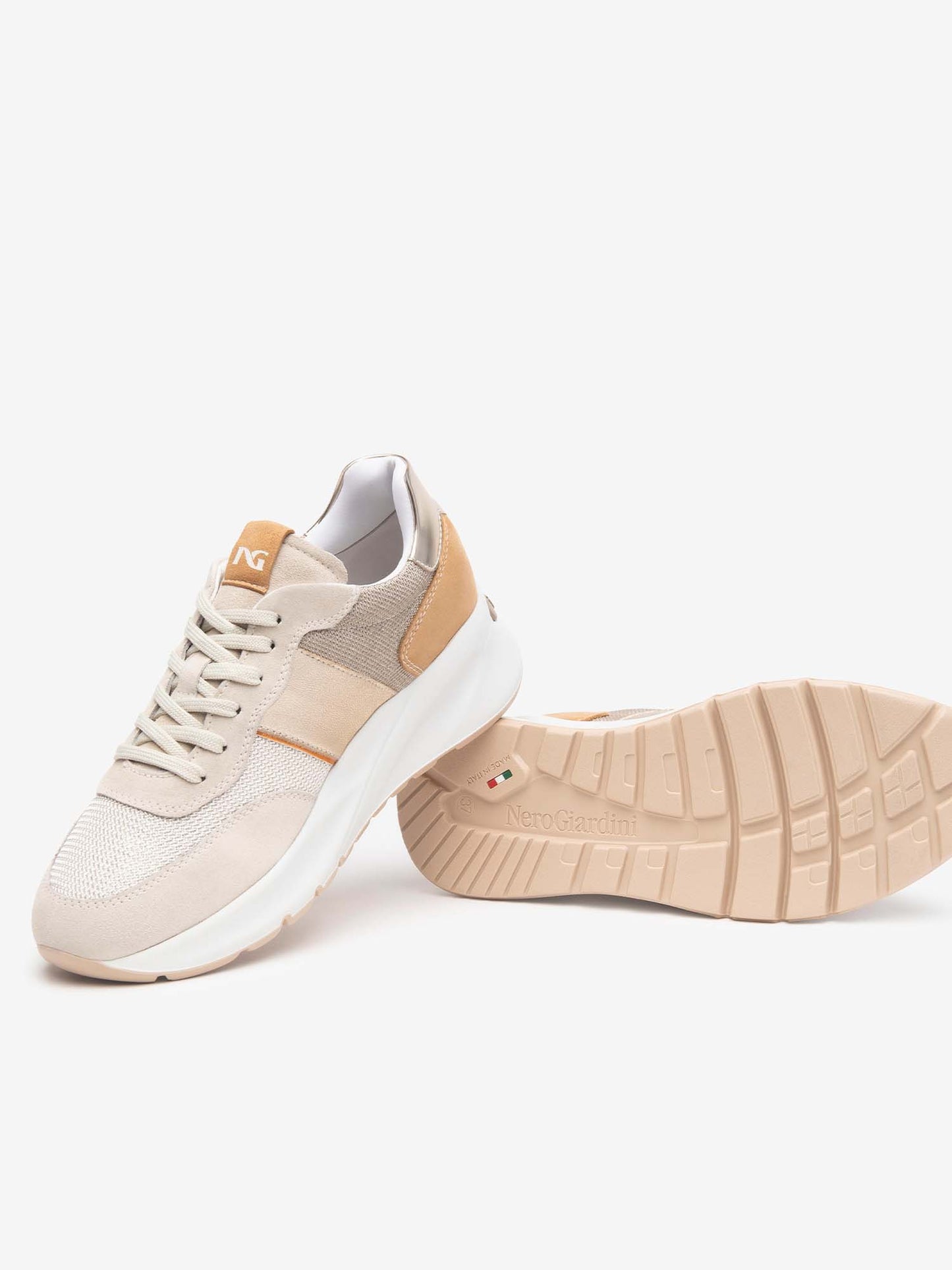 SNEAKERS NERO GIARDINI DONNA GESSO