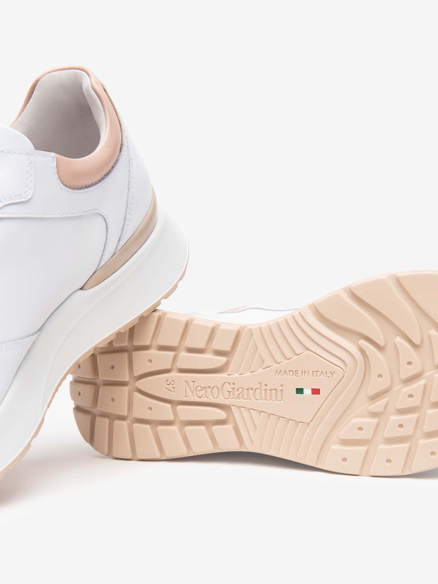 SNEAKERS CON MONOGRAMMA NERO GIARDINI DONNA BIANCO ROSA