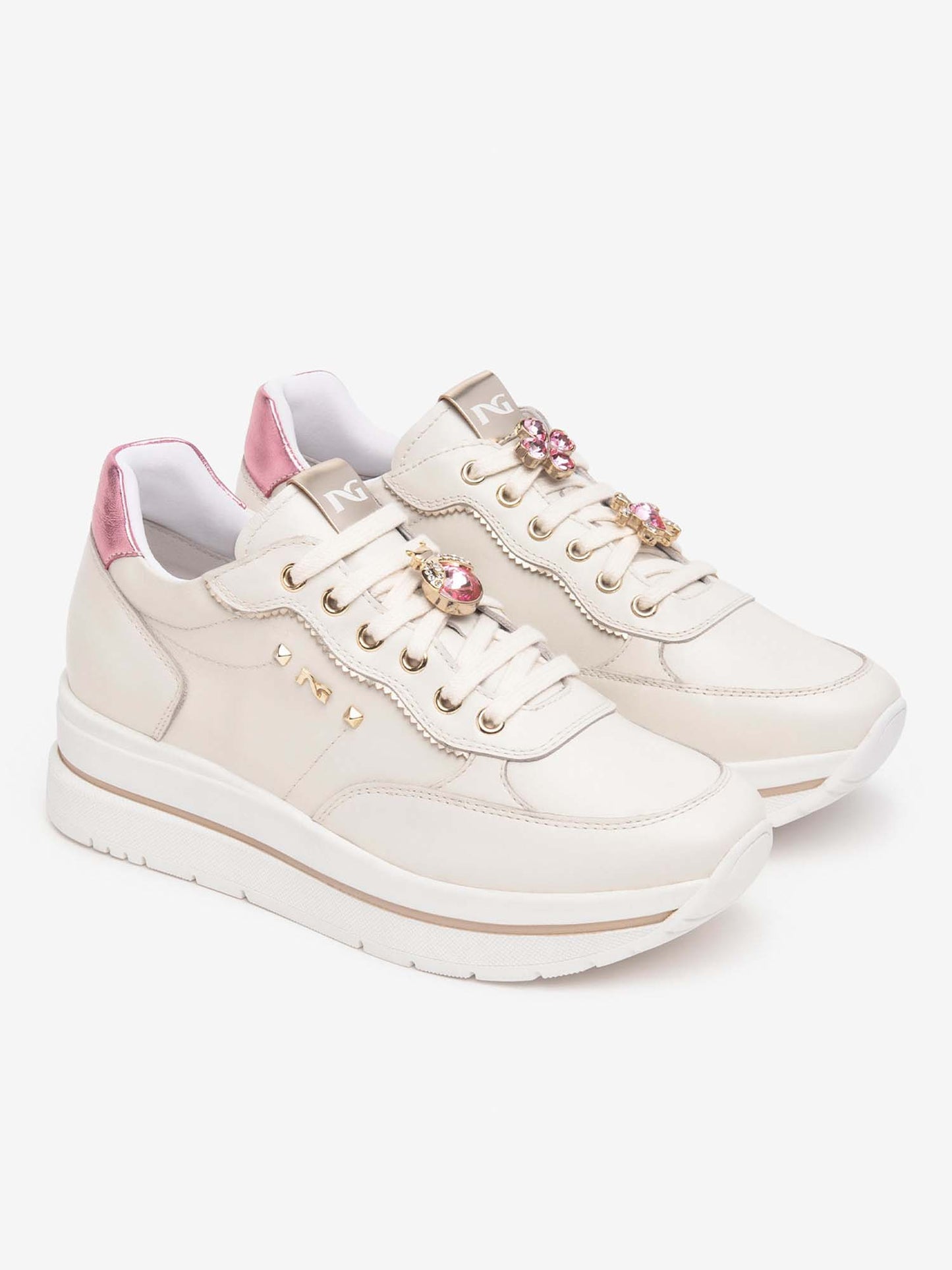 SNEAKERS CON CHARME NERO GIARDINI DONNA GESSO