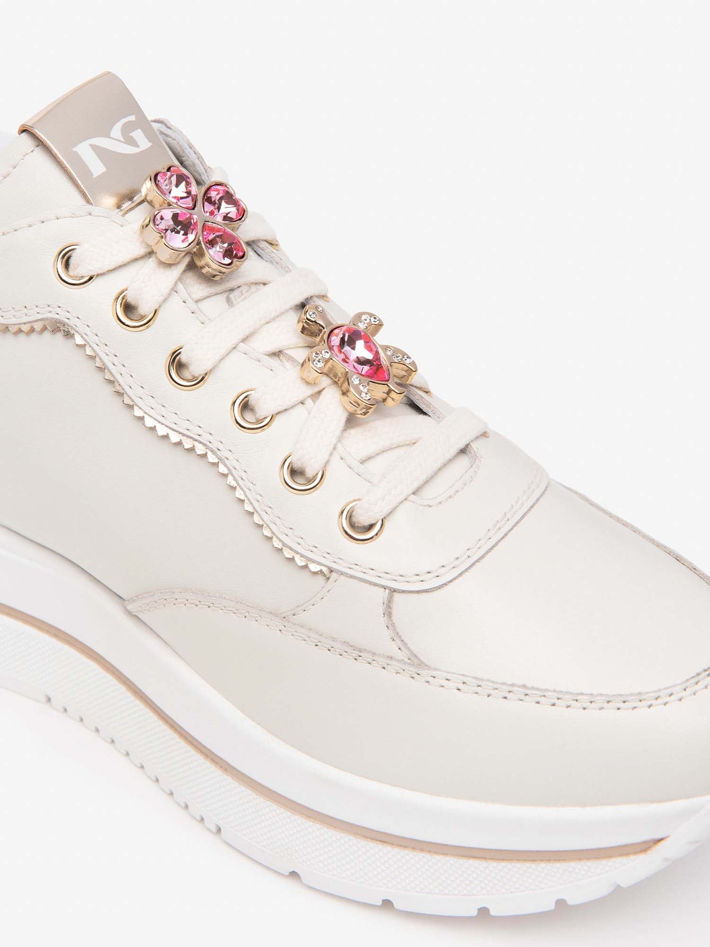 SNEAKERS CON CHARME NERO GIARDINI DONNA GESSO