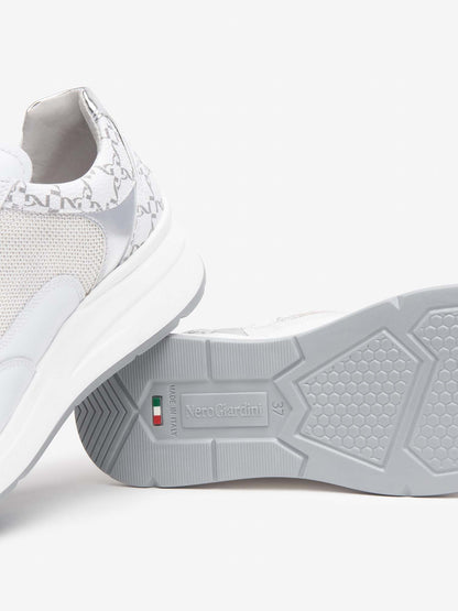 SNEAKERS CON ZIP NERO GIARDINI DONNA BIANCO