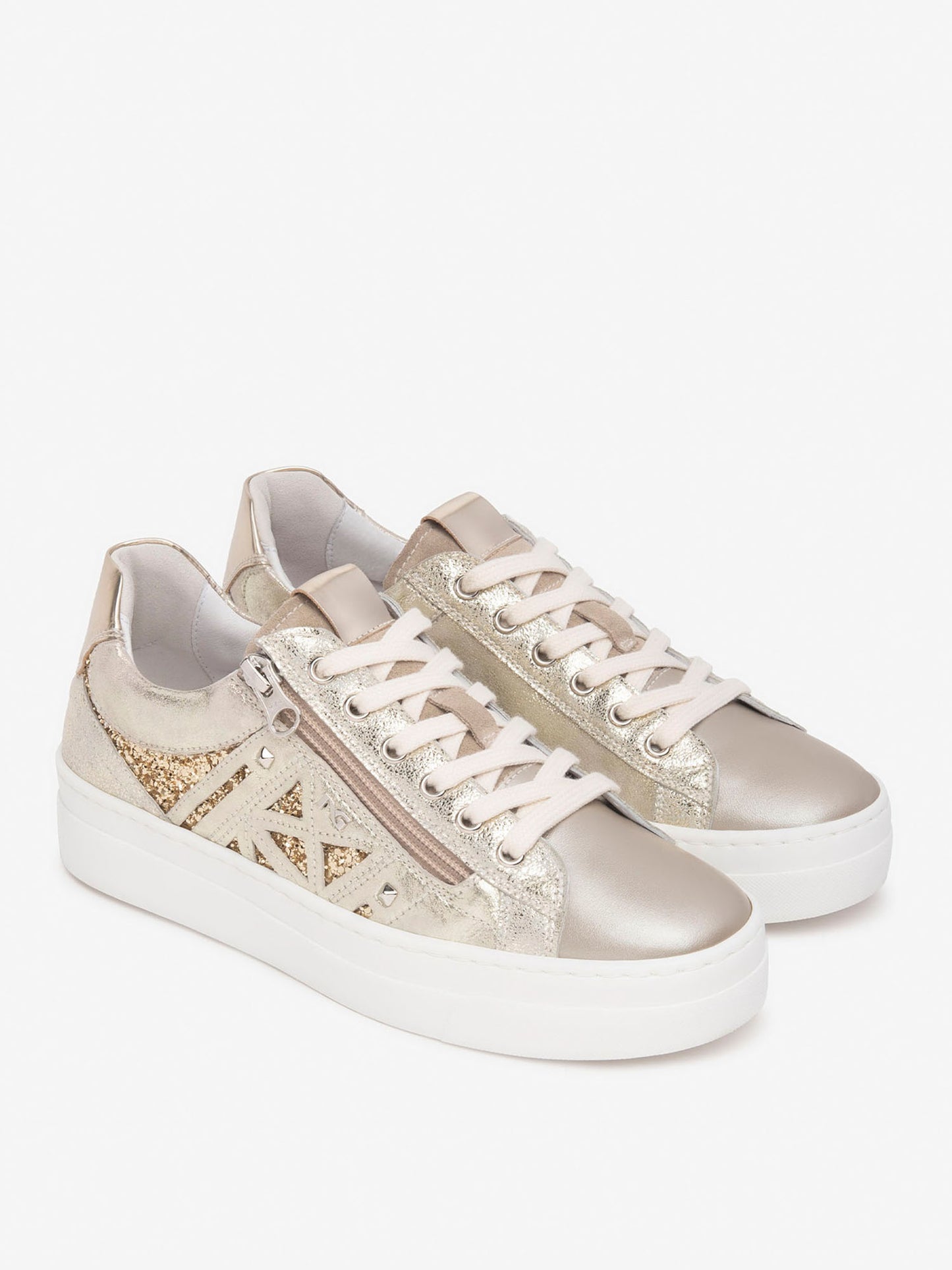 SNEAKERS CON PLATFORM NERO GIARDINI DONNA CHAMPAGNE