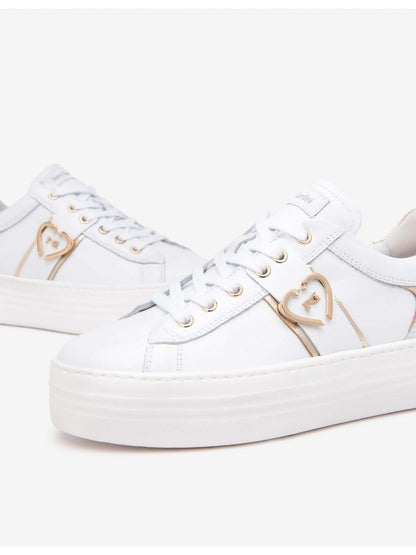 SNEAKERS NERO GIARDINI DONNA BIANCO ORO
