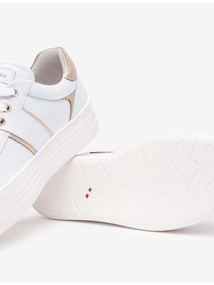 SNEAKERS NERO GIARDINI DONNA BIANCO ORO