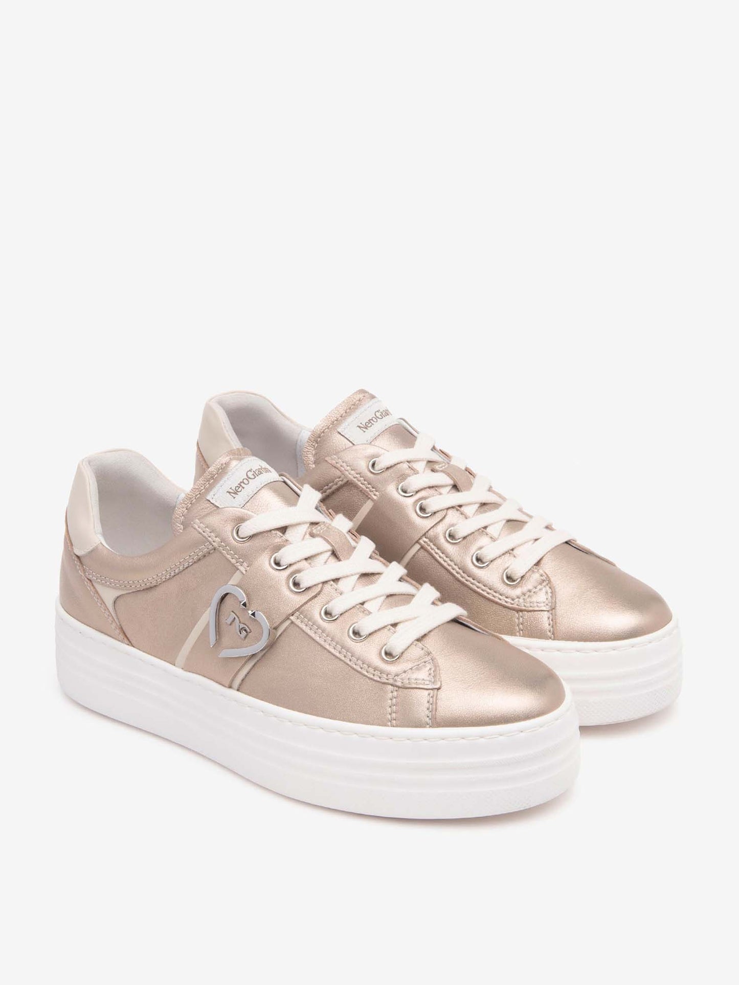 SNEAKERS NERO GIARDINI DONNA PLATINO