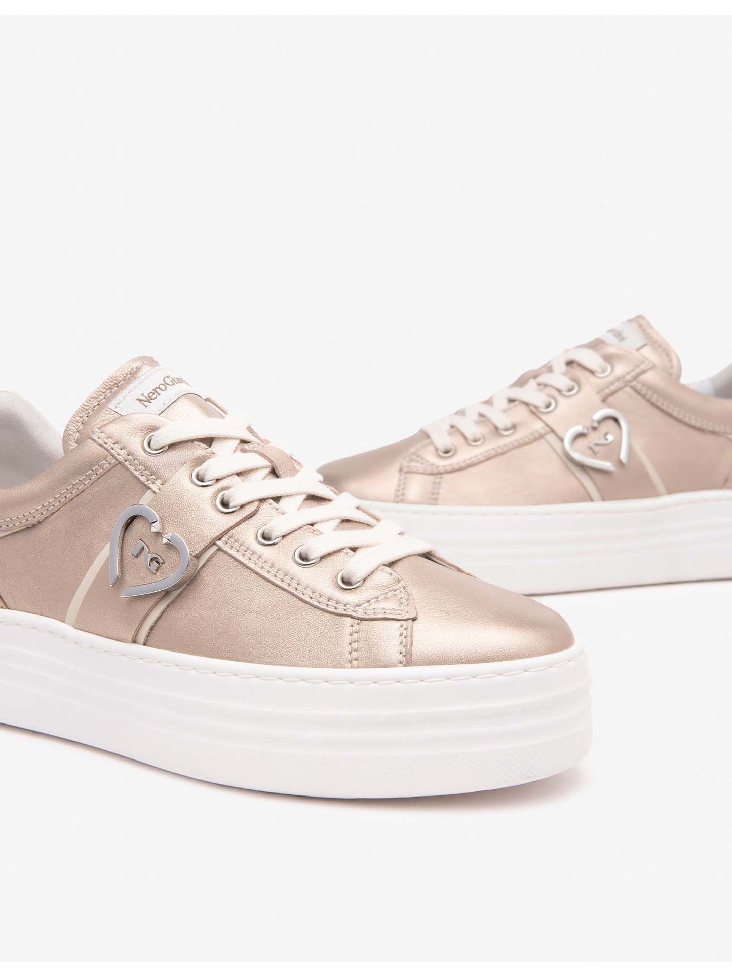 SNEAKERS NERO GIARDINI DONNA PLATINO