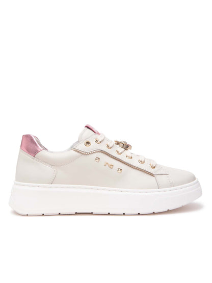 SNEAKERS CON PLATFORM E CHARM NERO GIARDINI DONNA GESSO