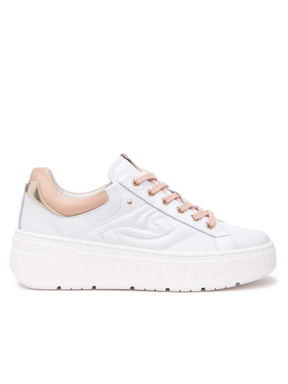 SNEAKERS CON MONOGRAMMA NERO GIARDINI DONNA BIANCO ROSA