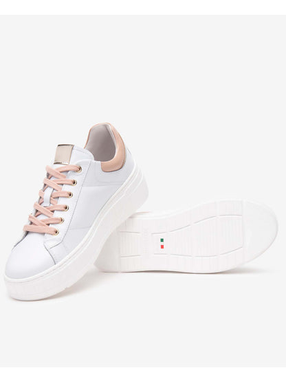 SNEAKERS CON MONOGRAMMA NERO GIARDINI DONNA BIANCO ROSA
