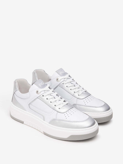 SNEAKERS NERO GIARDINI DONNA BIANCO ARGENTO