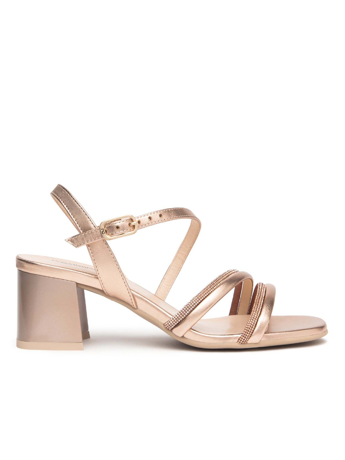 NERO GIARDINI SANDAL - PLATINO