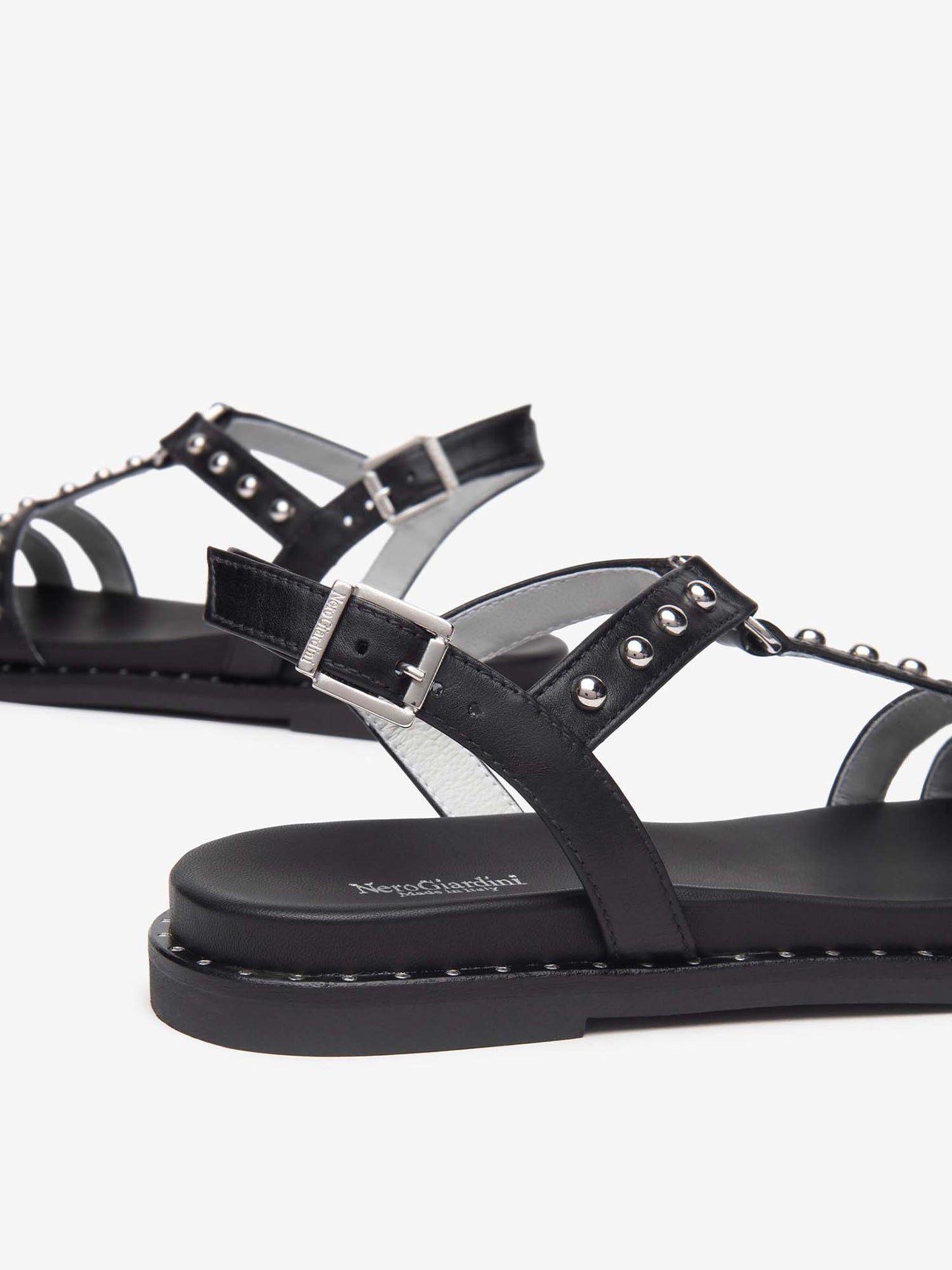 SANDALI CON BORCHIE NERO GIARDINI DONNA NERO