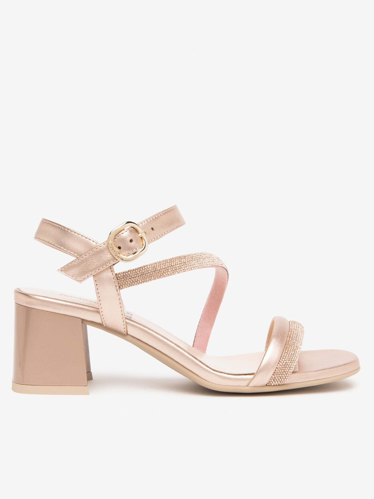 Nero giardini fen sandalo alto da donna platino