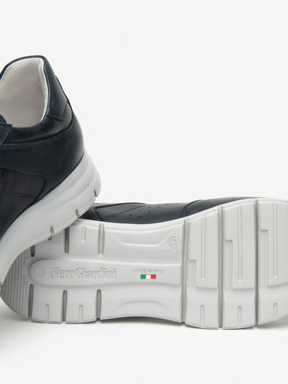 Sneakers Andalo in pelle blu da uomo Nero Giardini