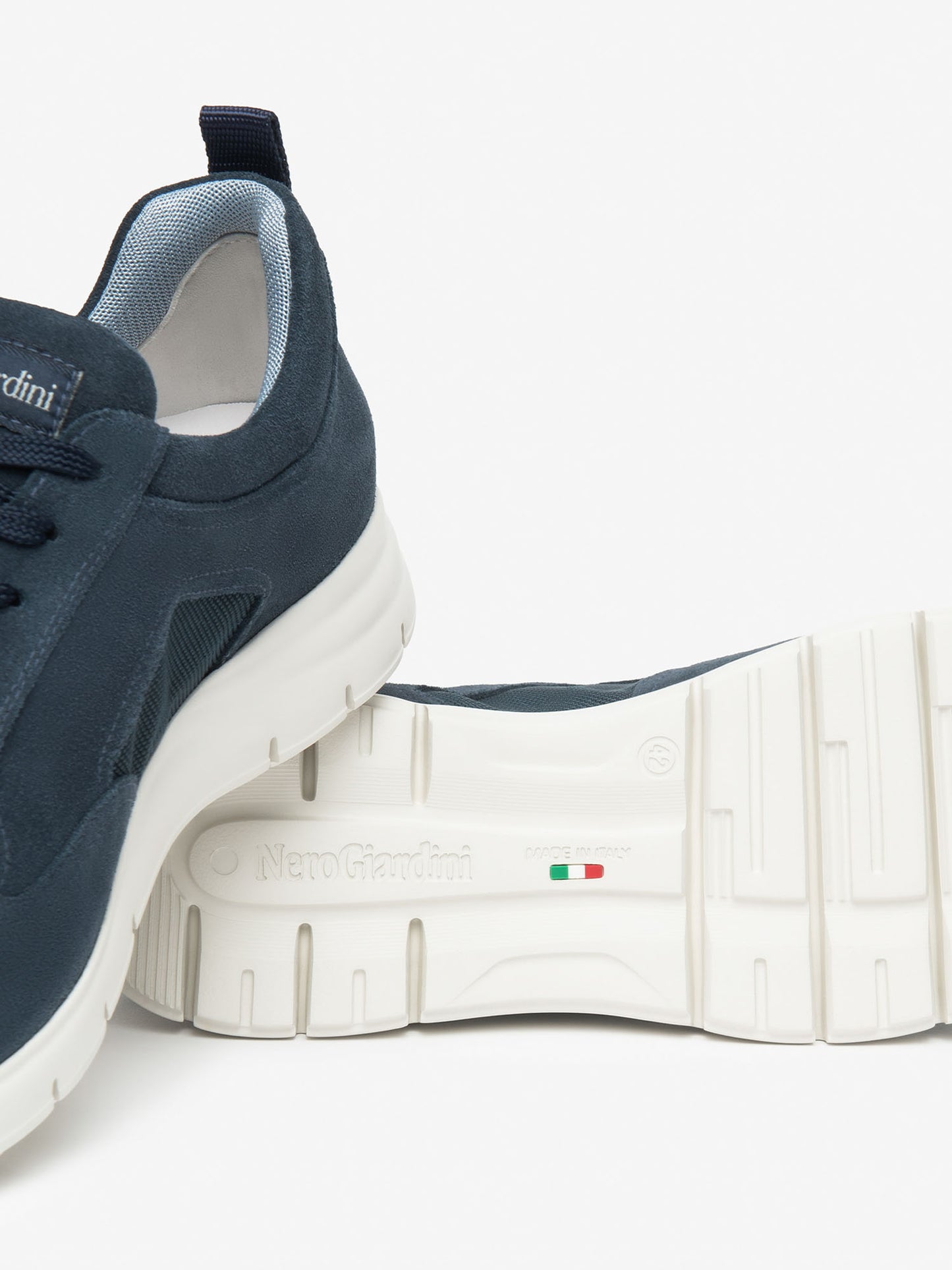Sneakers Andalo da uomo in blu scamosciato Nero Giardini