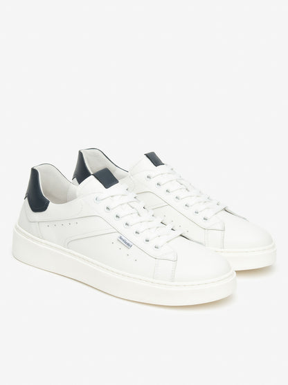 Sneakers Rodero da uomo in pelle bianca Nero Giardini