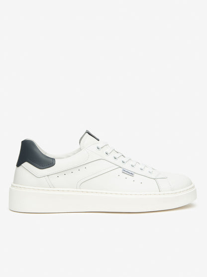 Sneakers Rodero da uomo in pelle bianca Nero Giardini
