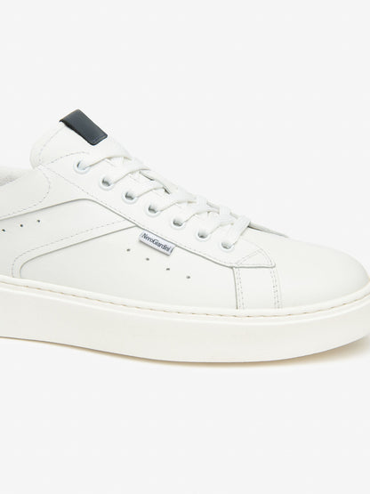Sneakers Rodero da uomo in pelle bianca Nero Giardini