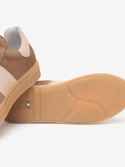 Sneakers Malaga da donna marroni in pelle scamosciata