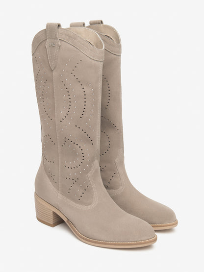 Stivale texano Basile beige da donna Nero Giardini
