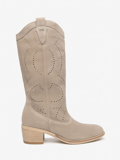Stivale texano Basile beige da donna Nero Giardini