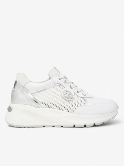 Sneakers Nero Giardini Diba da donna in pelle bianca