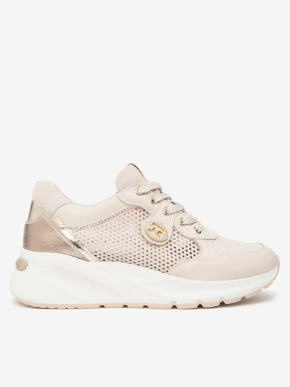 Nero Giardini Diba, sneakers beige da donna con suola sportiva