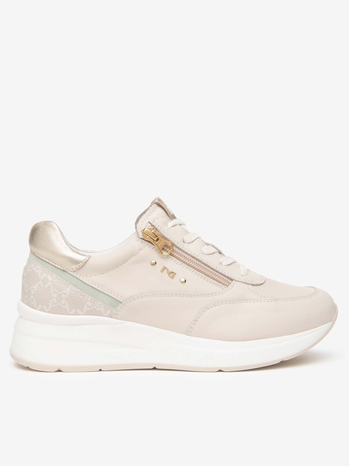 Sneakers Roana beige da donna con doppia chiusura di Nero Giardini