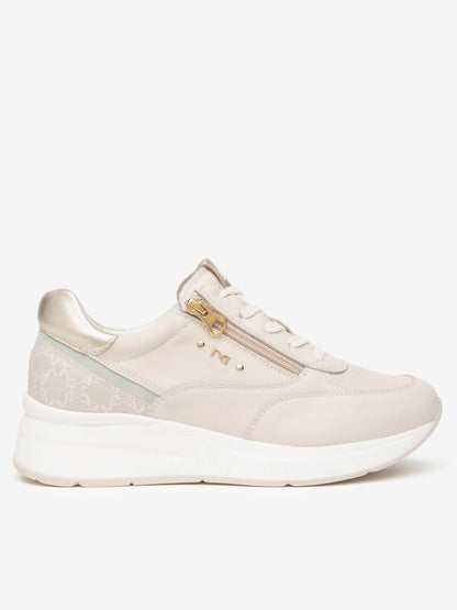 Sneakers Roana beige da donna con doppia chiusura di Nero Giardini