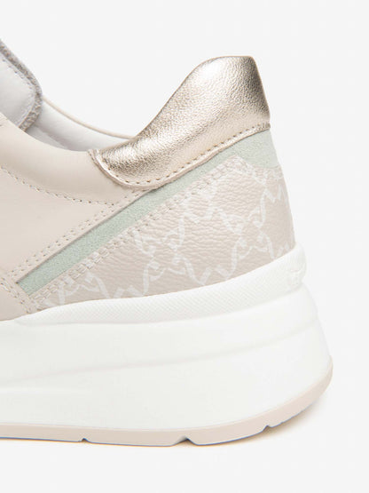 Sneakers Roana beige da donna con doppia chiusura di Nero Giardini