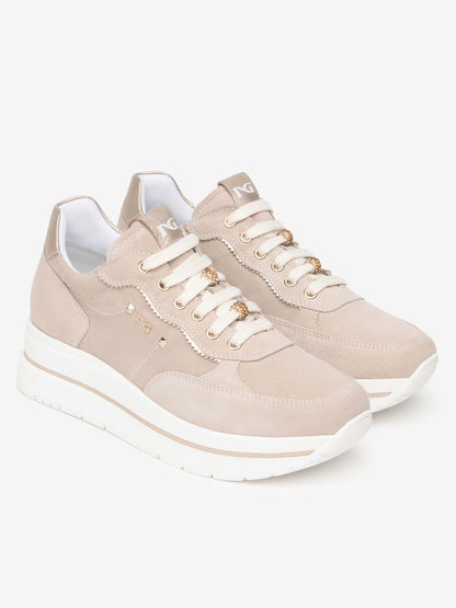 Nero Giardini Corvar, sneakers casual beige da donna